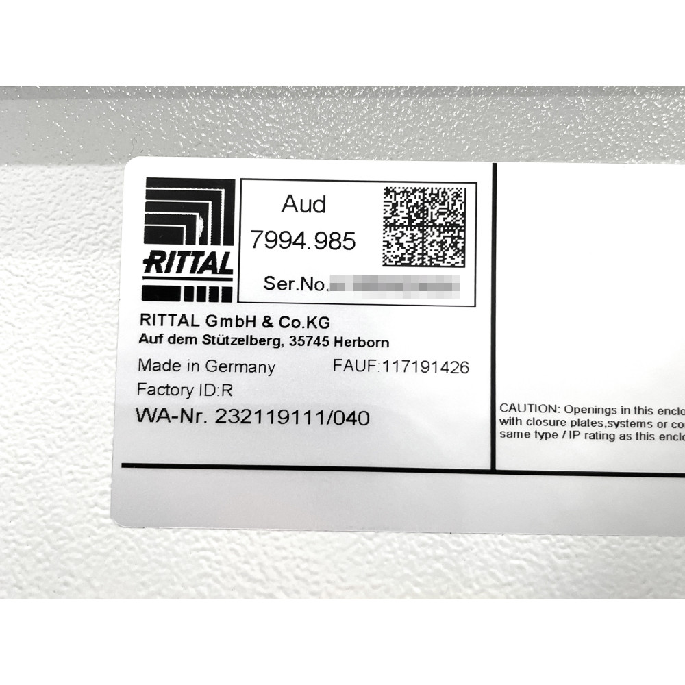 Rittal TS IT 42U Rack Cabinet Splitted Doors & Both Side Walls 7994.985